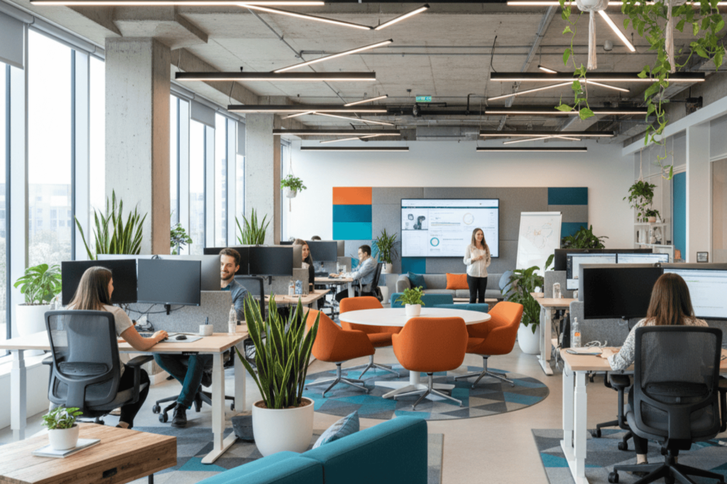 How Strategic Interior Design Can Boost Employee Productivity and Brand Identity in Your Workspace
